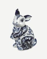 Piggy bank rabbit, Dark blue, small